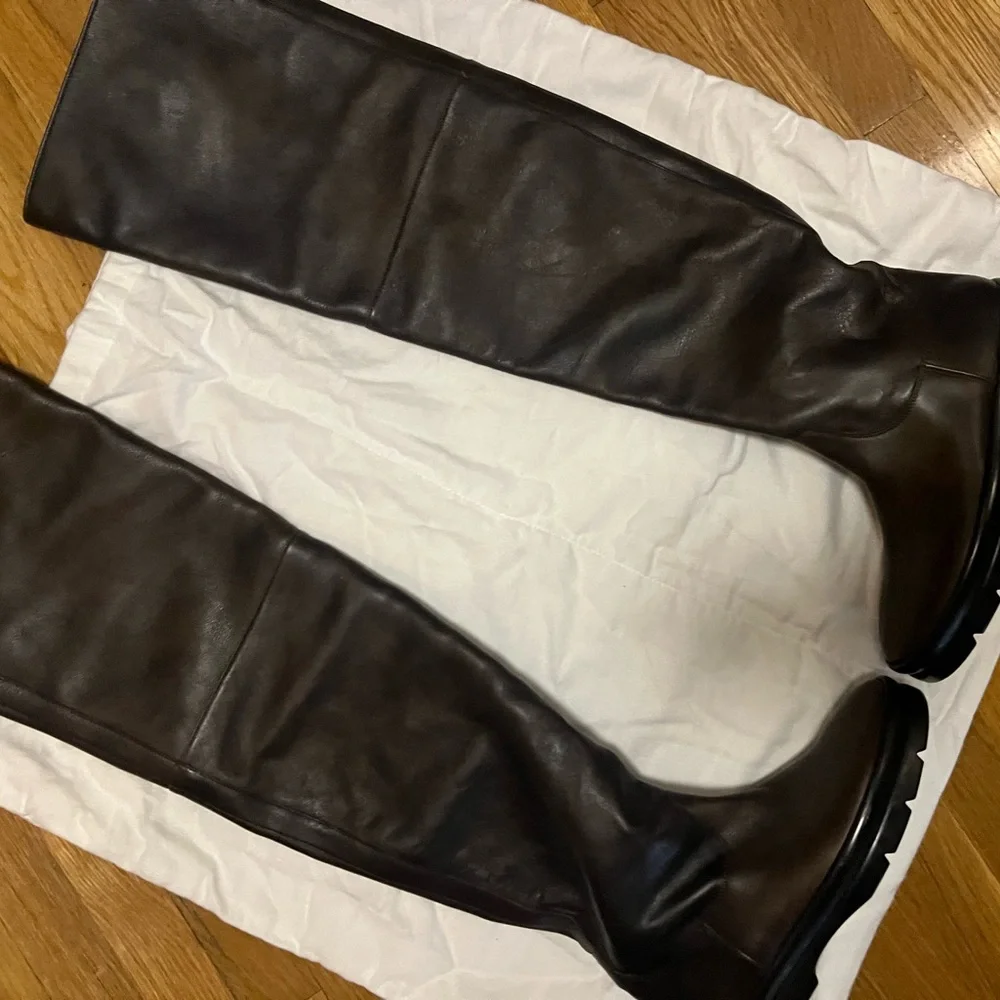 The Row Billie Pull-On Thigh-High Boots Leather Boots